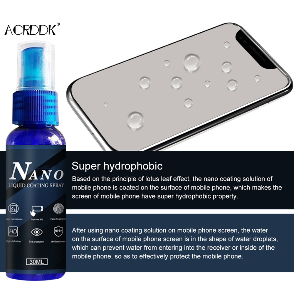 Nano Liquid Glass Screen Prote - đánh giá và giá Oleophobic Coating Spray